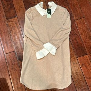 Tuckernuck Brand new Soft wool dress with collar neck and sleeve detail